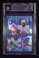 Shedeur Sanders / Travis Hunter 2024 Leaf Metal Special Release Exclusive Rookie Edition Dual Lava Platinum Foil Proofs Double #ERE04 RC #1/1 (BGS 9) at PristineAuction.com