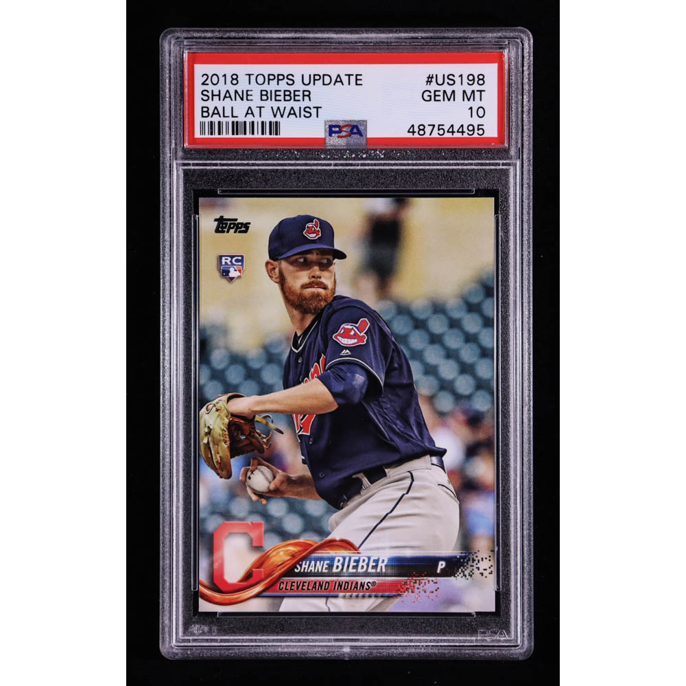 Shane Bieber 2018 Topps Update #US198 RC (PSA 10) at PristineAuction.com