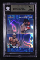 Manny Pacquiao / Floyd Mayweather Jr. 2024 Leaf Metal Special Release Exclusive Legends Edition Dual Lava Blue Foil Proofs Double #1/1 (BGS 9.5) at PristineAuction.com