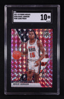Magic Johnson 2019-20 Panini Mosaic Pink Camo Prizm #255 (SGC 10) at PristineAuction.com