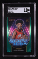 Amen Thompson 2023-24 Panini Select Neon Icon Green Prizm #20 RC (SGC 10) at PristineAuction.com