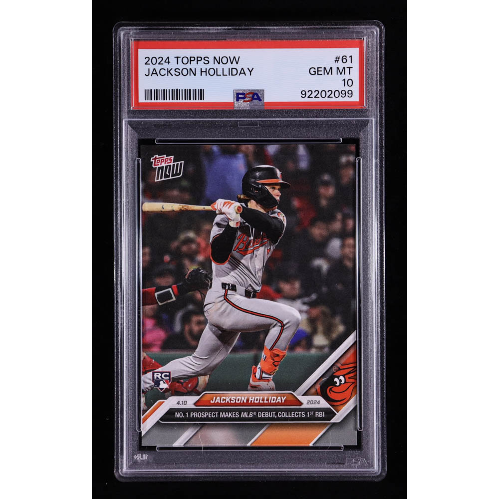 Jackson Holliday 2024 Topps Now #61 RC (PSA 10) at PristineAuction.com