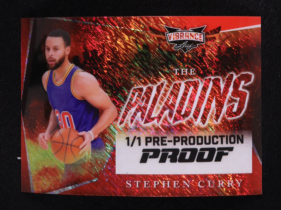 Stephen Curry 2023 Leaf Vibrance The Paladins Pre-Production Proof Red Shimmer #NNO #1/1 at PristineAuction.com Stephen Curry 2023 Leaf Vibrance The Paladins Pre-Production Proof Red Shimmer #NNO #1/1 at PristineAuction.com
