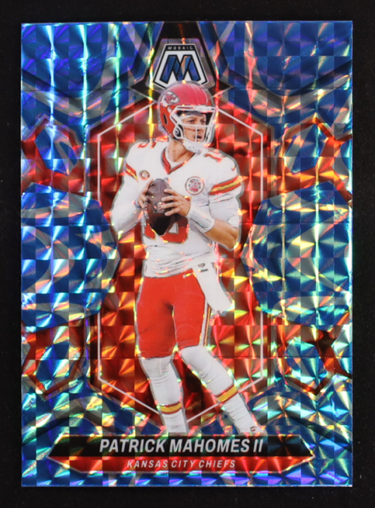 Patrick Mahomes II 2024 Panini Mosaic Mosaic Reactive Blue #106