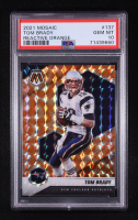 Tom Brady 2021 Panini Mosaic Reactive Orange #137 (PSA 10) at PristineAuction.com