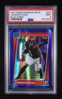 Ja'Marr Chase 2021 Panini Donruss Optic Blue Hyper Rated Rookie #207 RC (PSA 9) at PristineAuction.com
