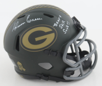 Ahman Green Signed Packers Salute To Service Alternate Speed Mini Helmet Inscribed "Bears Still Suck!" (JSA) at PristineAuction.com