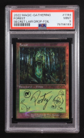 Post Malone The Lands 2022 Magic The Gathering Forest Secret Lair Drop-Foil #1194 (PSA 9) at PristineAuction.com