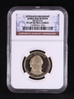 2010-S U.S. Presidential Proof $1 Dollar Coin - James Buchanan 15th President (NGC PF69 Ultra Cameo) at PristineAuction.com