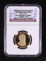 2011-S U.S. Presidential Proof $1 Dollar Coin - Rutherford Hayes 19th President (NGC PF69 Ultra Cameo) at PristineAuction.com
