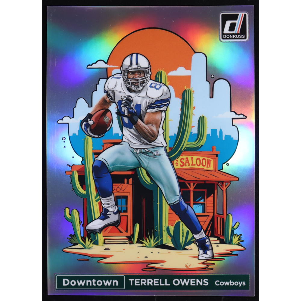 Terrell Owens 2024 Panini Donruss Football Oversized Downtown Jumbo #8 at PristineAuction.com