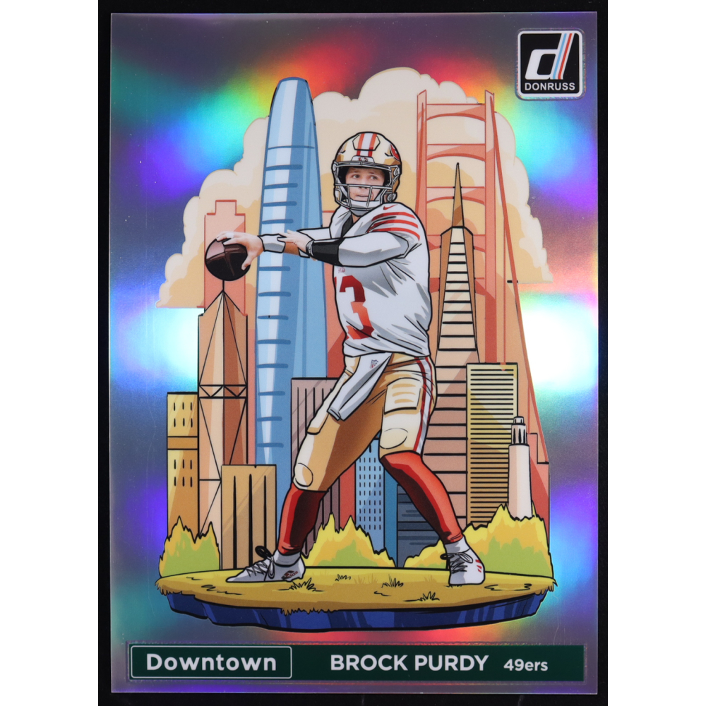 Brock Purdy 2024 Panini Donruss Football Oversized Downtown Jumbo #4 at PristineAuction.com