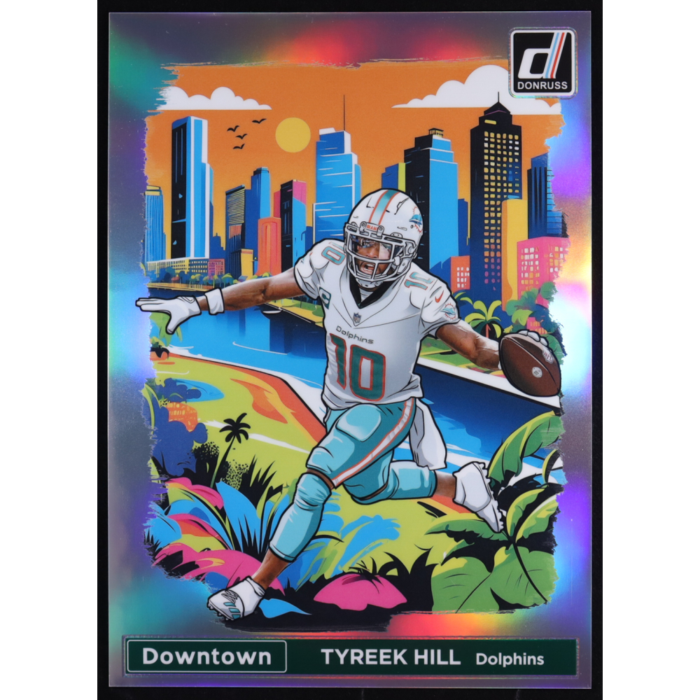 Tyreek Hill 2024 Panini Donruss Football Oversized Downtown Jumbo #3 at PristineAuction.com