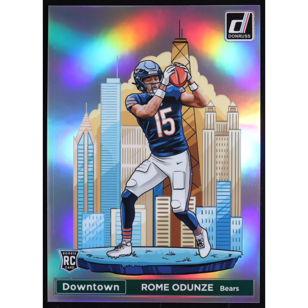 Rome Odunze 2024 Panini Donruss Football Oversized Downtown Jumbo #15 RC at PristineAuction.com