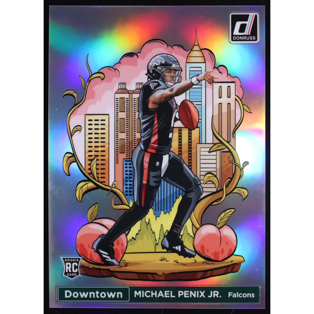 Michael Penix Jr. 2024 Panini Donruss Football Oversized Downtown Jumbo #14 RC at PristineAuction.com