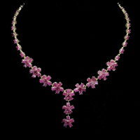 55.00 Carats Natural Ruby Necklace | $4,000 Estimated Retail Value (UGL Cert) | Brand New at PristineAuction.com