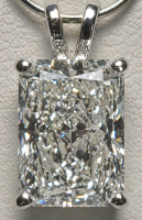 3.57 Carats Lab Grown Diamond Pendant G, VVS2 | $5,800 Estimated Retail Value (UGL & IGI Certs) | Radiant Cut | Brand New at PristineAuction.com