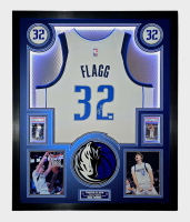 Cooper Flagg Signed Mavericks Custom Framed Nike Jersey with LED Display & (2) PSA 10 Graded Rookie Cards (Fanatics) at PristineAuction.com