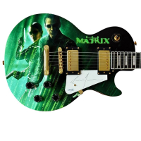 Keanu Reeves Signed "The Matrix" Custom Les Paul Guitar (JSA) at PristineAuction.com