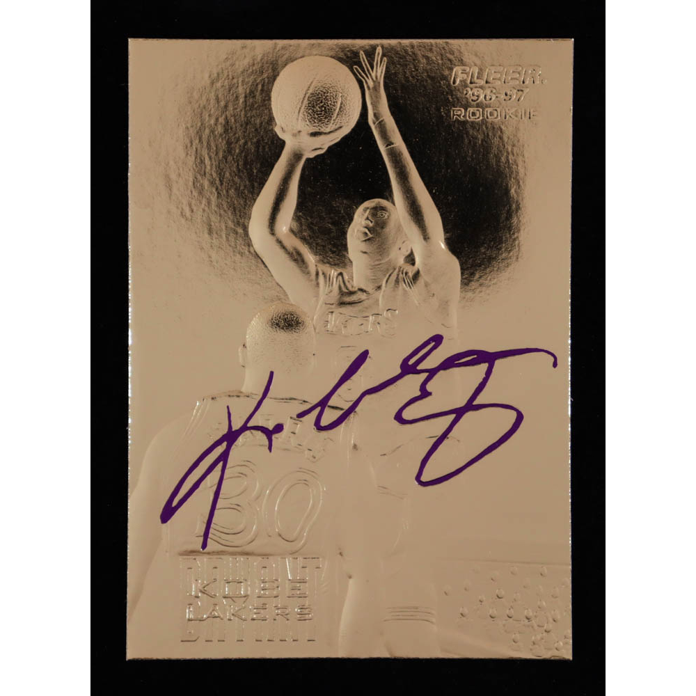Kobe Bryant 1996-97 Fleer Purple Signature 23KT Gold Card #NNO RC at PristineAuction.com