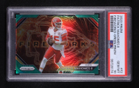 Patrick Mahomes 2023 Panini Prizm Fireworks Green #F2 (PSA 10) at PristineAuction.com