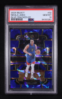 Nikola Jokic 2023 Panini Select Concourse Blue Cracked Ice #32 (PSA 10) at PristineAuction.com