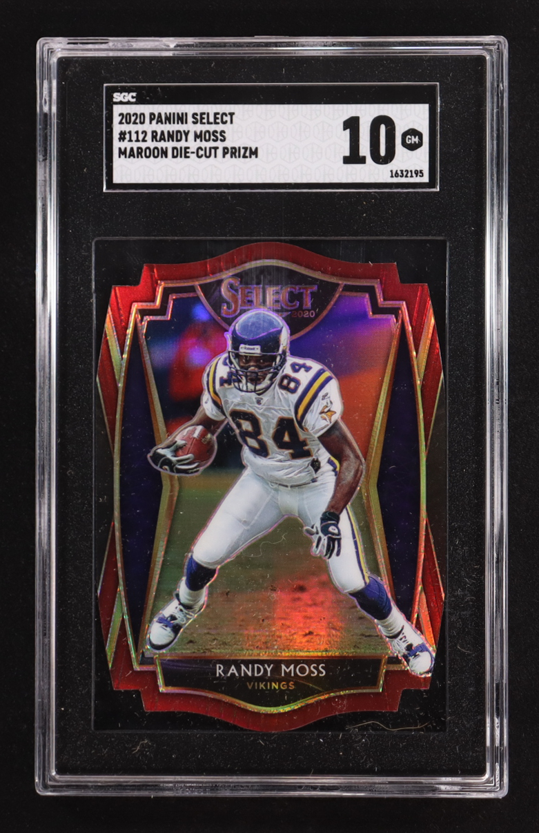 Randy Moss 2020 Select Prizm Maroon Die Cut #112 (SGC 10) at PristineAuction.com Randy Moss 2020 Select Prizm Maroon Die Cut #112 (SGC 10) at PristineAuction.com
