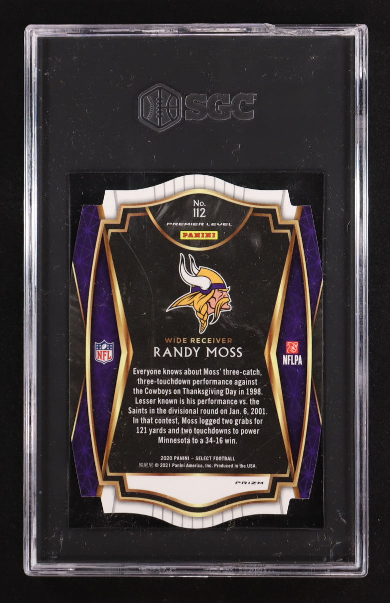Randy Moss 2020 Select Prizm Maroon Die Cut #112 (SGC 10) at PristineAuction.com Randy Moss 2020 Select Prizm Maroon Die Cut #112 (SGC 10) at PristineAuction.com
