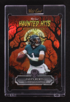 Jalen Hurts 2025 Wild Card Haunted Hits Monster Hunt Orange Rainbow #JH #3/5 at PristineAuction.com