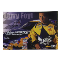 Larry Foyt Signed NASCAR 8.5x12 Hero Card (Beckett) at PristineAuction.com