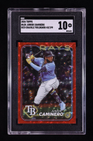 Junior Caminero 2024 Topps Red Foil #628 RC #043/199 (SGC 10) at PristineAuction.com
