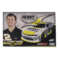 Brian Scott Signed NASCAR 8x12 Hero Card (Beckett) at PristineAuction.com