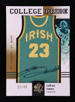 LeBron James 2011-12 SP Authentic College Pride Autographs #CJLJ #27/40 at PristineAuction.com