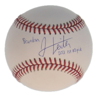 Jack Leiter Signed OML Baseball Inscribed "Brandon" & "2021 1st RD Pick" (JSA) at PristineAuction.com