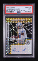 Jameson Williams 2022 Panini Mosaic Rookie Autographs Choice Black Gold #RAM-JW RC #2/8 (PSA 9) at PristineAuction.com
