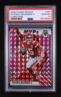 Patrick Mahomes II 2020 Panini Mosaic Camo Pink MVP's #297 (PSA 10) at PristineAuction.com