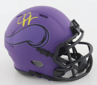 Justin Jefferson Signed Vikings Rave Alternate Speed Mini Helmet (Beckett) at PristineAuction.com