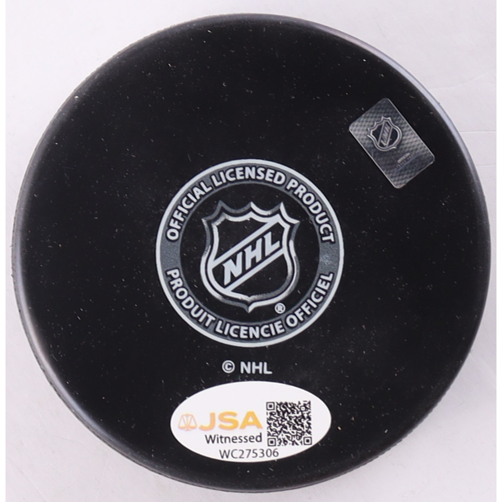 Emil Heineman Signed Islanders Logo Hockey Puck (JSA) at PristineAuction.com