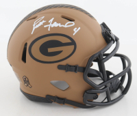 Brett Favre Signed Packers Salute To Service Alternate Speed Mini Helmet (Favre) at PristineAuction.com