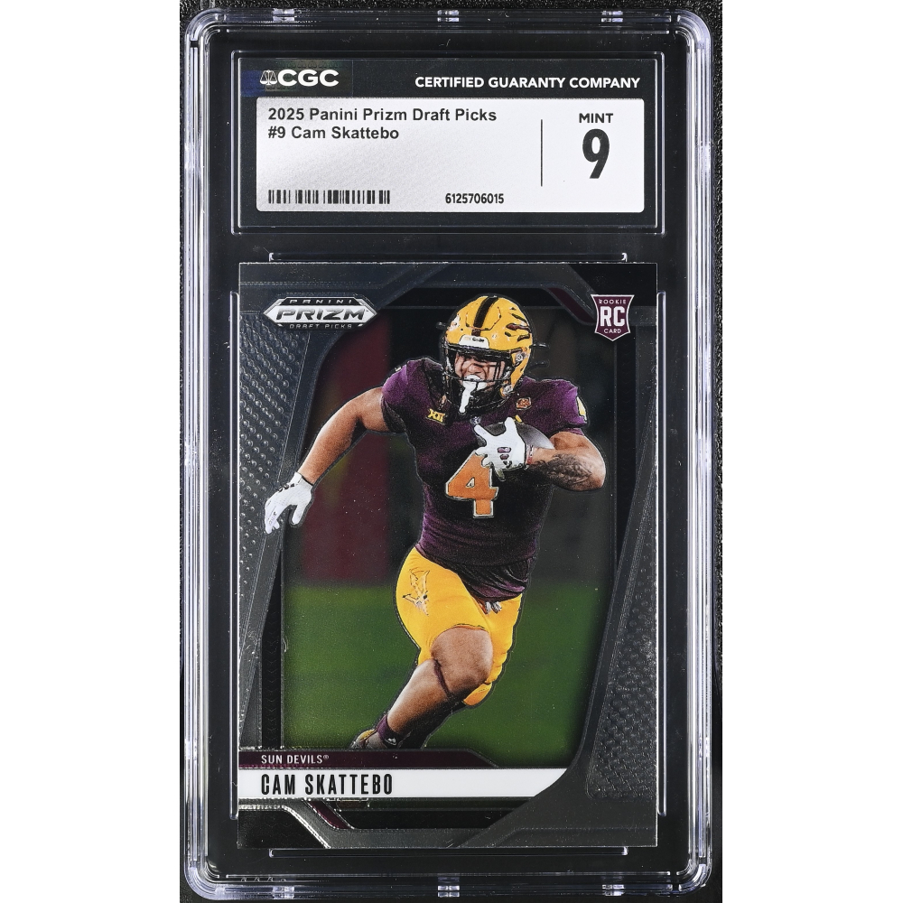 Cam Skattebo 2025 Panini Prizm Draft Picks #9 RC (CGC 9) at PristineAuction.com