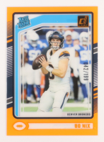 Bo Nix 2024 Clearly Donruss Orange #56 RR RC #042/199 at PristineAuction.com