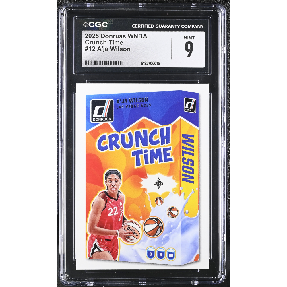 A'ja Wilson 2025 Donruss WNBA Crunch Time #12 (CGC 9) at PristineAuction.com