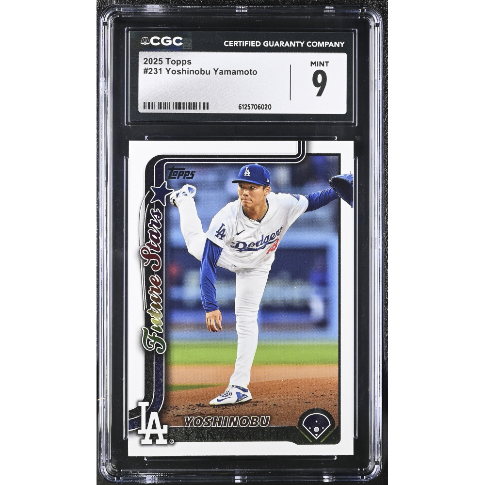 Yoshinobu Yamamoto 2025 Topps #231 (CGC 9) at PristineAuction.com