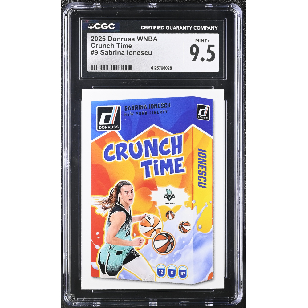 Sabrina Ionescu 2025 Donruss WNBA Crunch Time #9 (CGC 9.5) at PristineAuction.com