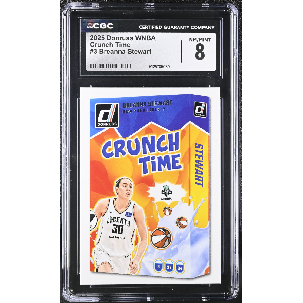 Breanna Stewart 2025 Donruss WNBA Crunch Time #3 (CGC 8) at PristineAuction.com