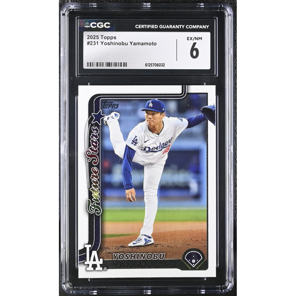 Yoshinobu Yamamoto 2025 Topps #231 (CGC 6) at PristineAuction.com