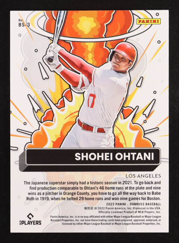 Shohei Ohtani 2022 Donruss Bomb Squad Diamond #3 at PristineAuction.com Shohei Ohtani 2022 Donruss Bomb Squad Diamond #3 at PristineAuction.com