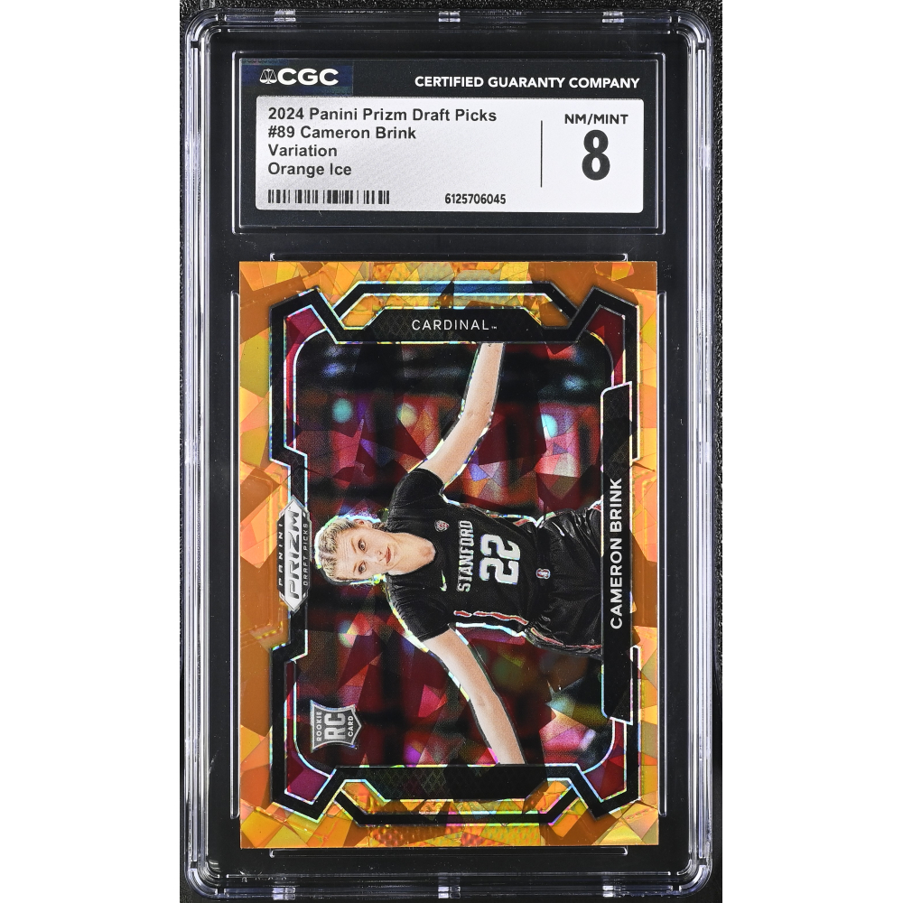 Cameron Brink 2024 Panini Prizm Draft Picks Variation Orange Ice #89 RC (CGC 8) at PristineAuction.com