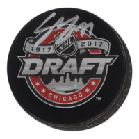 Casey Mittelstadt Signed 2017 NHL Draft Logo Hockey Puck (Fanatics) at PristineAuction.com
