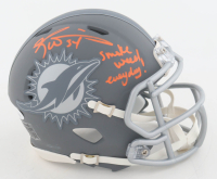 Ricky Williams Signed Dolphins Slate Alternate Speed Mini Helmet Inscribed "Smoke Weed Everyday!" (JSA) at PristineAuction.com
